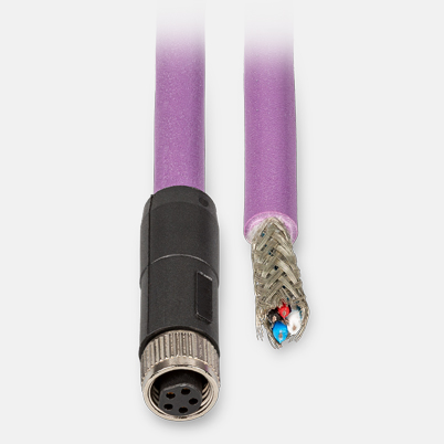 IDX CANopen Kabel, M8-Stecker (female), 3 m / PUR, offenes Ende